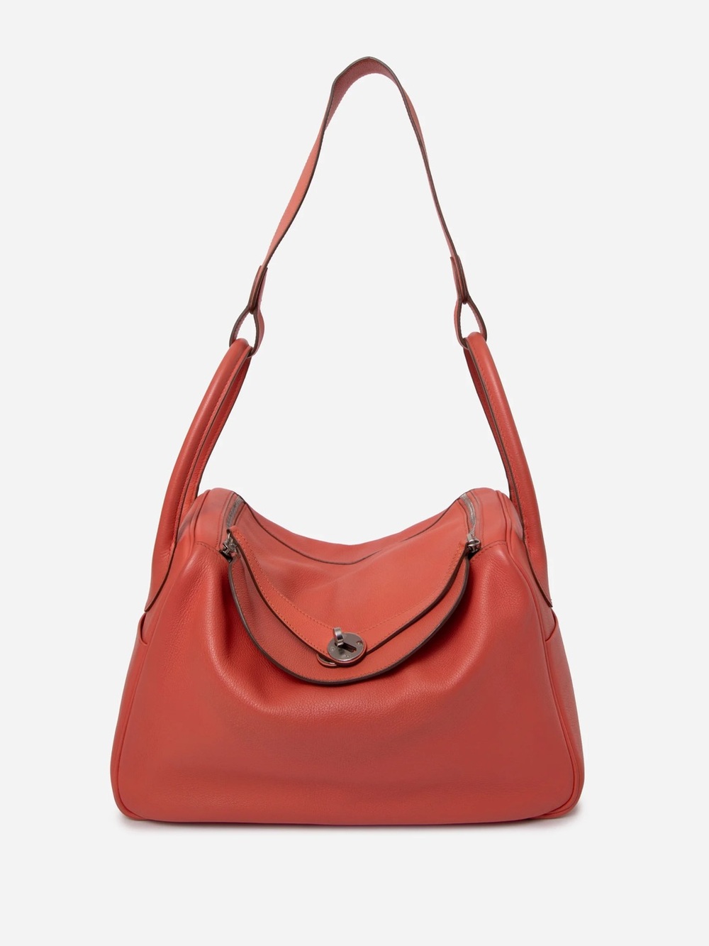 Hermes 2015 Lindy 34 Leather Shoulder Bag Rose